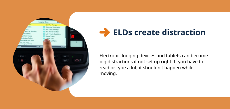 fleet driver distracted with eld
